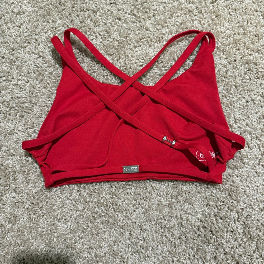 Bombshell Sportswear Red Barbell Sports Bra - Picture 4 of 7